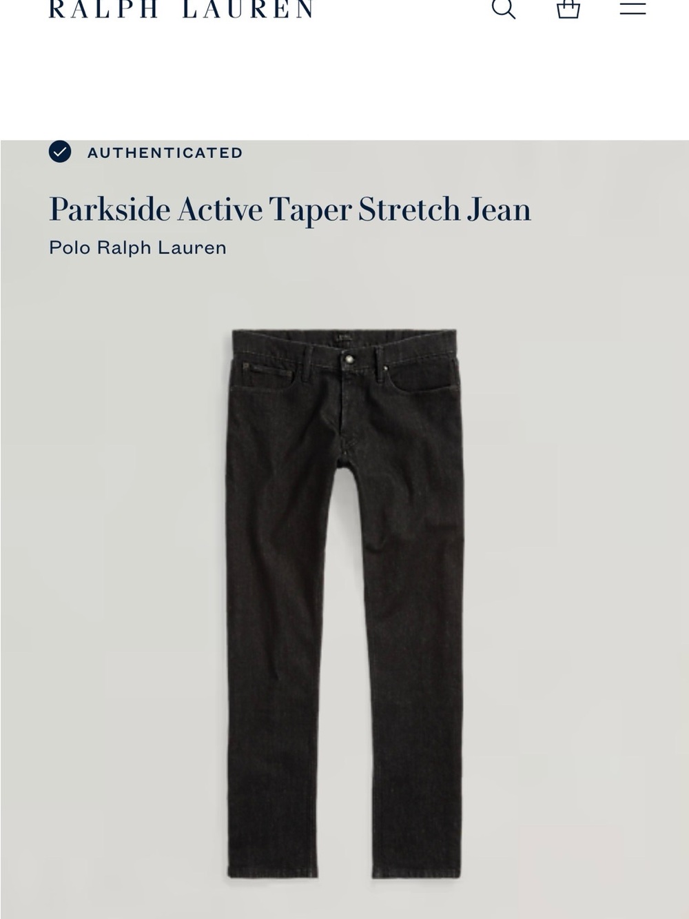 Ralph Lauren Men’s Slim Straight Jeans — Black